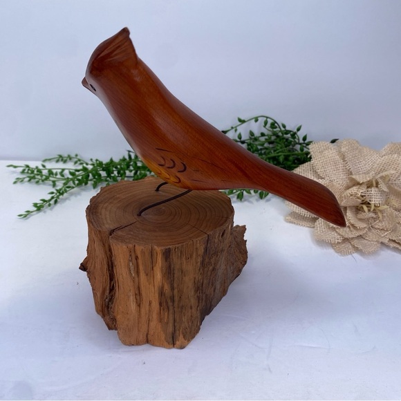 Vintage 1987 Randy Whaley Signed Hand Carved Cardinal Folk Art Driftwood Bird - Picture 8 of 11